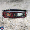 VN76 - 1 1/2" Personalized Military Leather Dog Collar