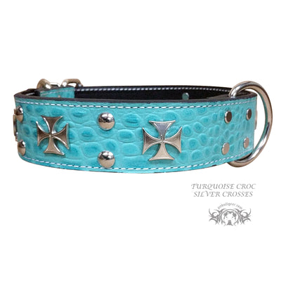 W19 - 2" Studded Maltese Cross Collar