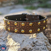 W40 - 2" Wide Studded Leather Dog Collar