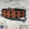 Leather Dog Collar Studded Heavy Duty Leather Collar 2" Wide - W44