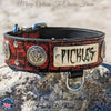 W51 - 2" Personalized Military Leather Dog Collar