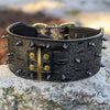 X10 - 3" Spiked Leather Dog Collar