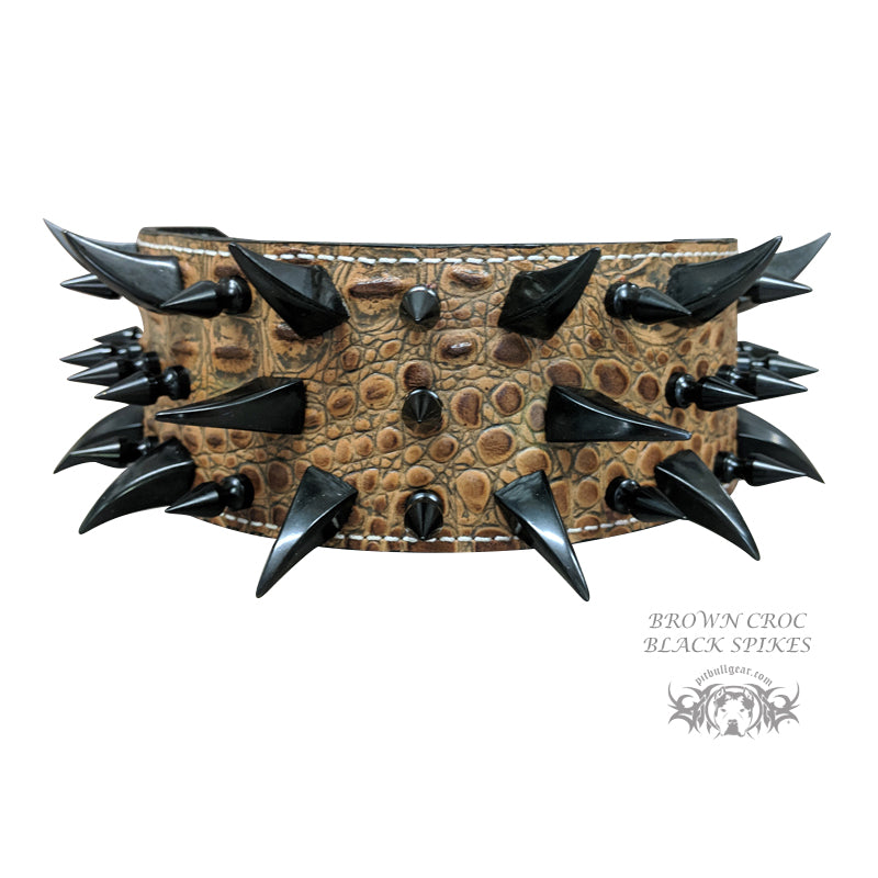 X20 - 3" Wide Spiked Dog Collar