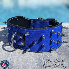 Spiked Leather Dog Collar 3 Wide Pit Bull Gear