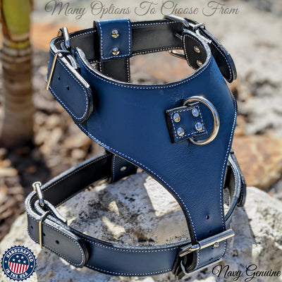 Leather Dog Harness, Custom Made Leather Harness, Strong Harness - H1