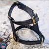French Bulldog Leather Harness, Spiked Harness, Name Plate -  FBH3