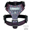 Y01 - Personalized Leather Dog Harness with Gems & Rivets