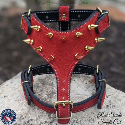 Spiked Leather Dog Harness Heavy Duty Dog Harness - Y05