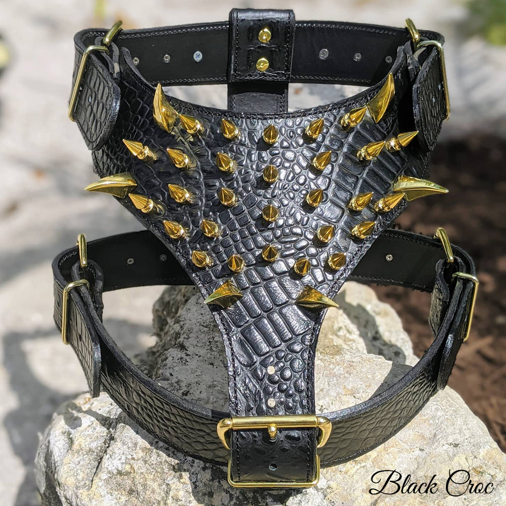 Y26 - Spiked Leather Dog Harness