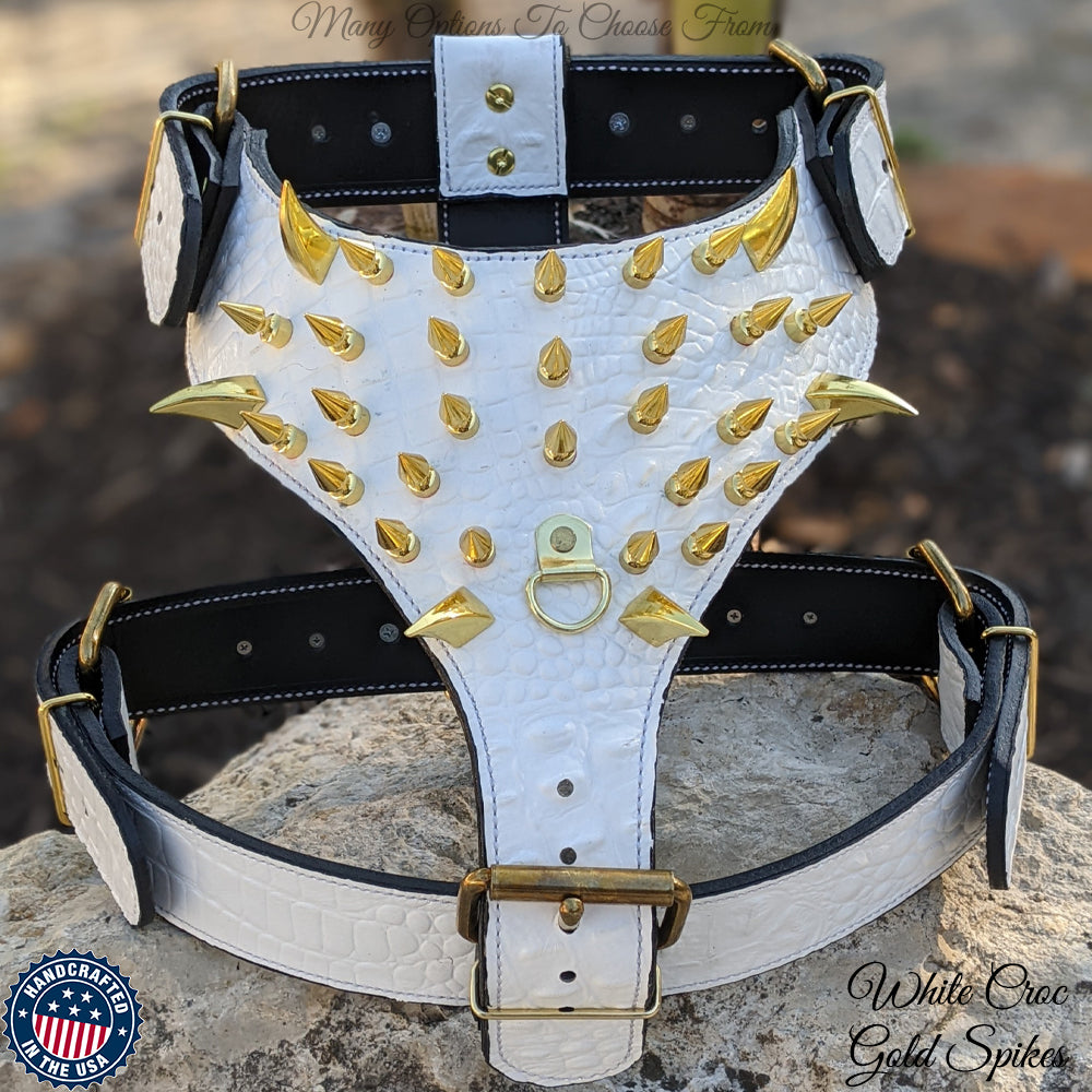 Y26 - Spiked Leather Dog Harness