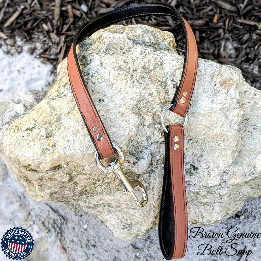 Leather Leash w/O-Ring at Loop Handle