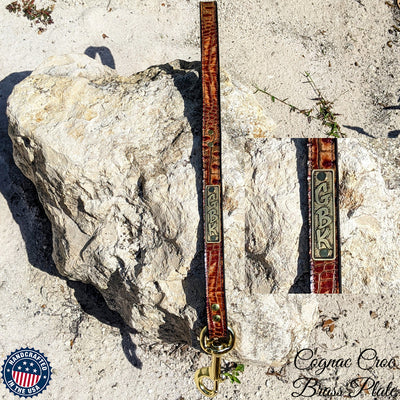 Personalized Leather Leash w/ Loop Handle