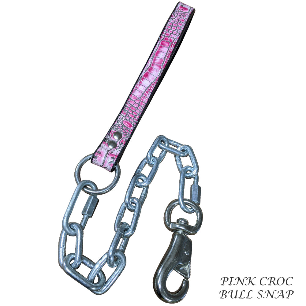 Leather Handle Dog Chain Lead