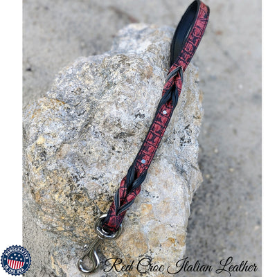 Twisted Leather Leash - 1" Wide
