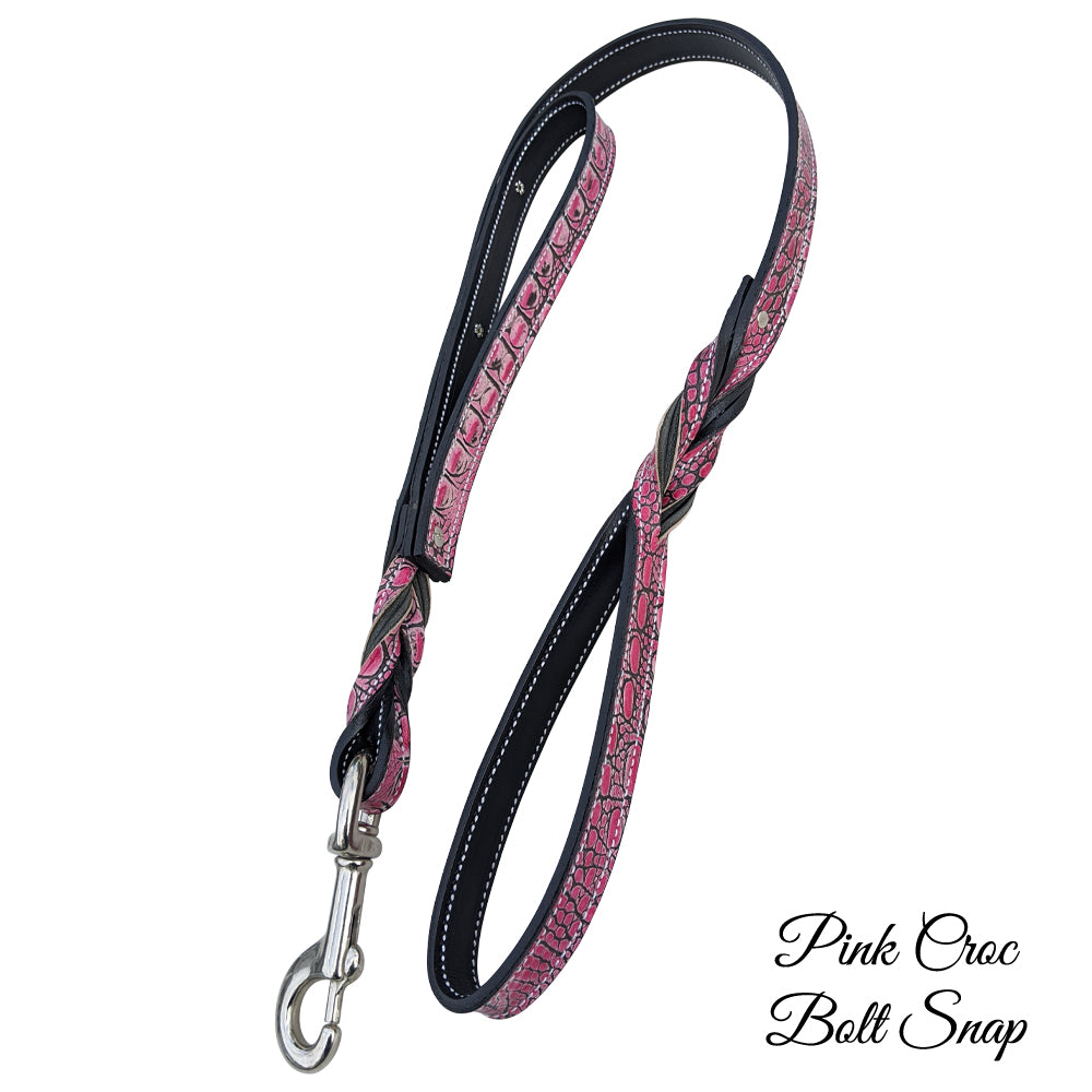 Dual Handle Leather Leash - Heavy Duty