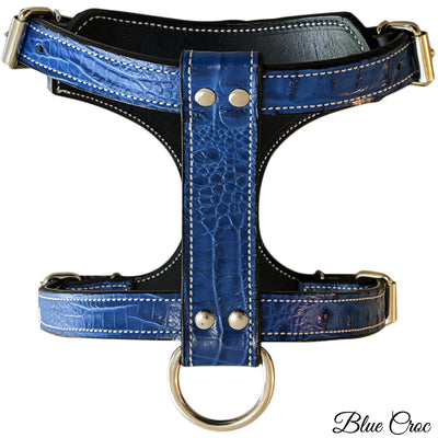 French Bulldog Personalized Leather Harness, Frenchie Harness - FBH1