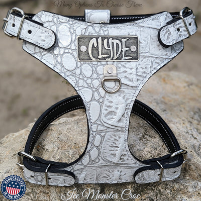 French Bulldog Personalized Leather Harness