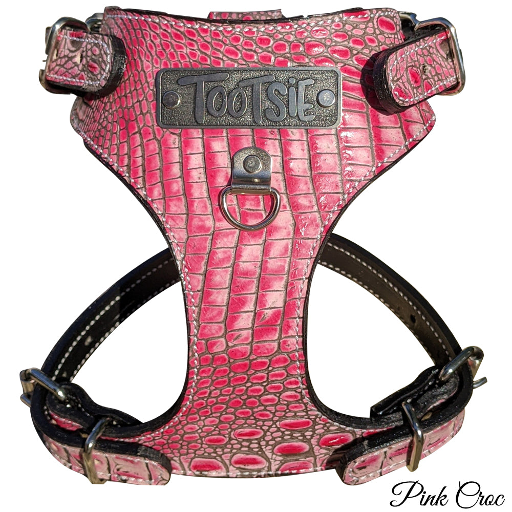 Canvas French Bulldog Harness & Leash Set - Tribal