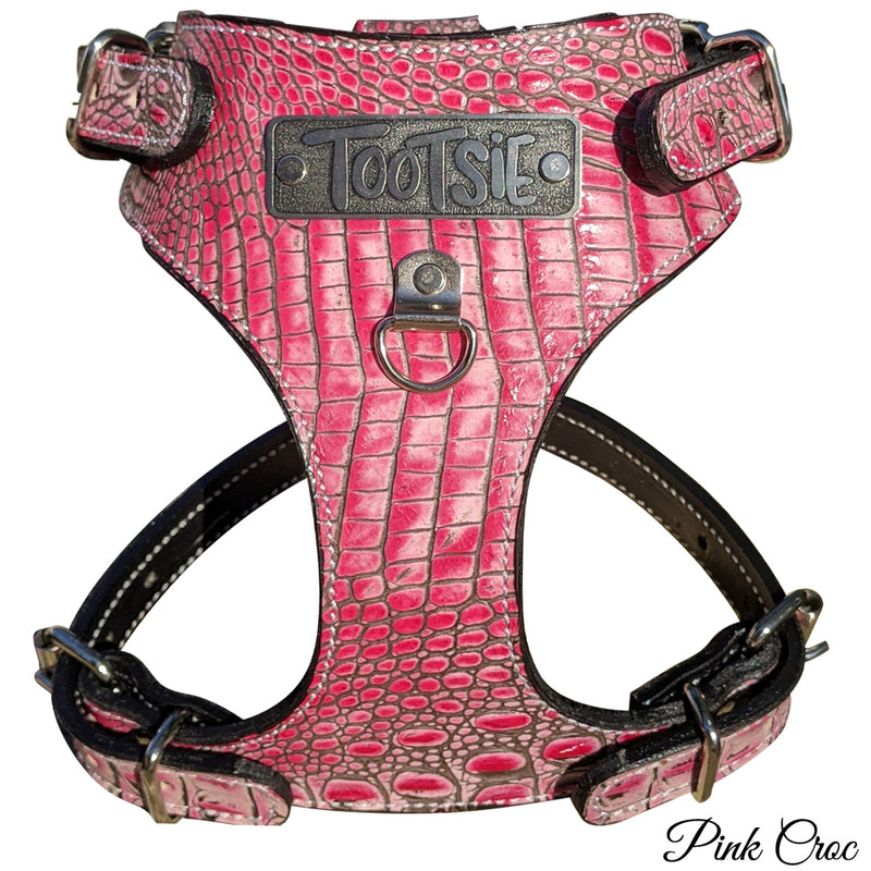 French Bulldog Personalized Leather Harness Frenchie Harness FBH1 Pit Bull Gear
