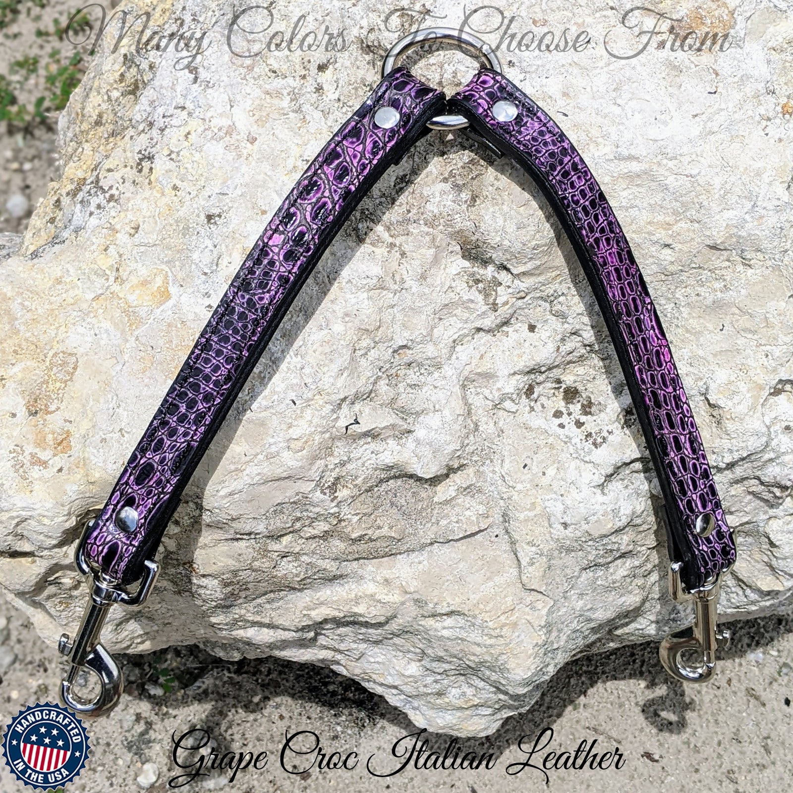 Leather Double Dog Leash Coupler