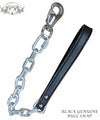 Heavy Chain Lead with Leather Handle - 30"