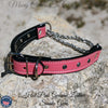 LM6 - Leather Martingale Collar with Gems - 1"