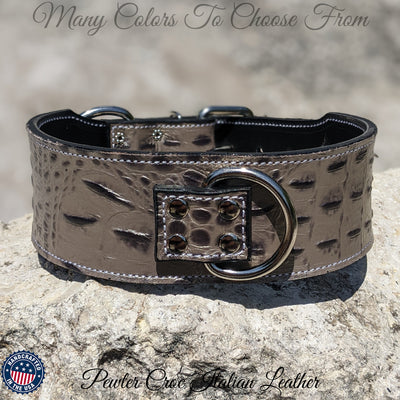 J25 - 2.5" Wide Leather Dog Collar