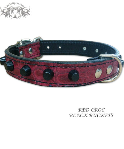 U6 - 1" Wide Bucket Stud Leather Collar