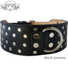 X27 - 3" Wide Riveted Leather Dog Collar
