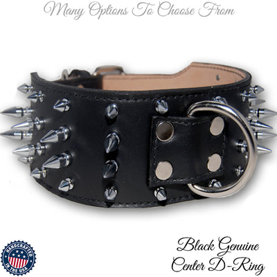 X3 - 3" Wide Spiked Dog Collar