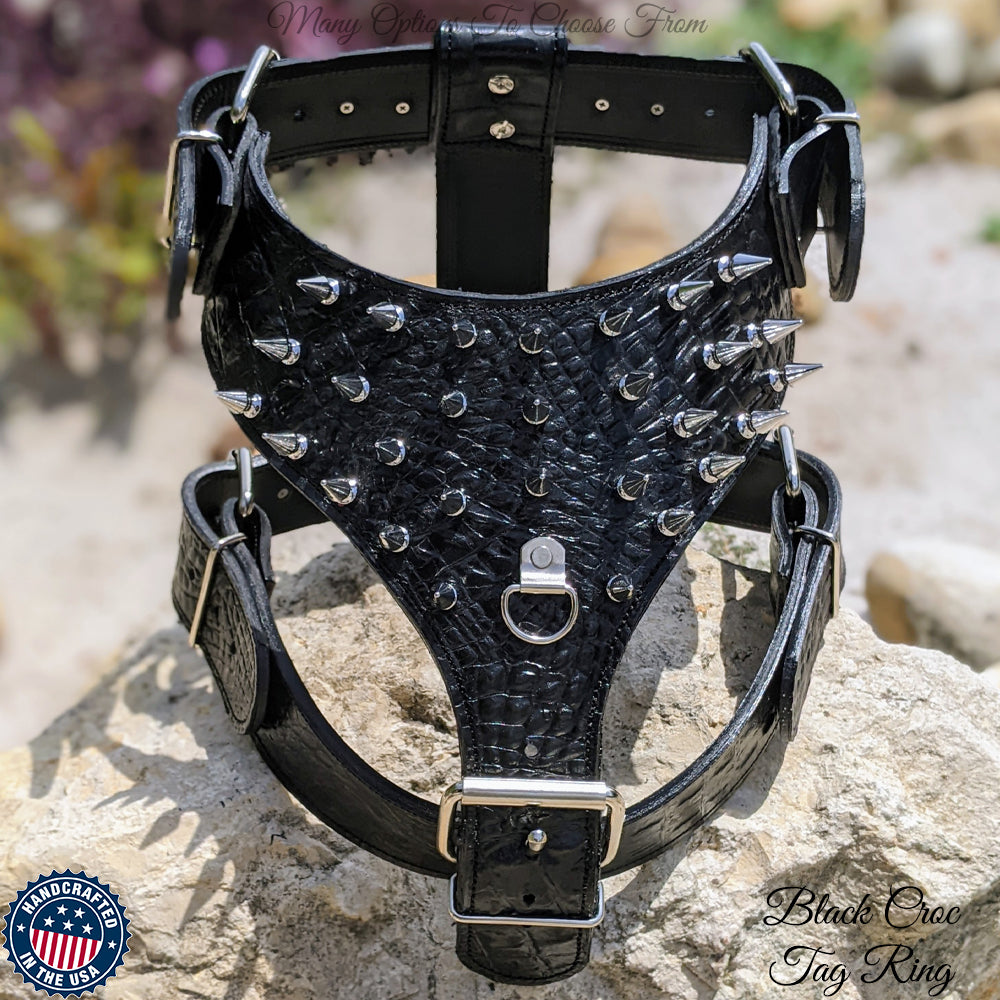 Y51 - Spiked Leather Dog harness